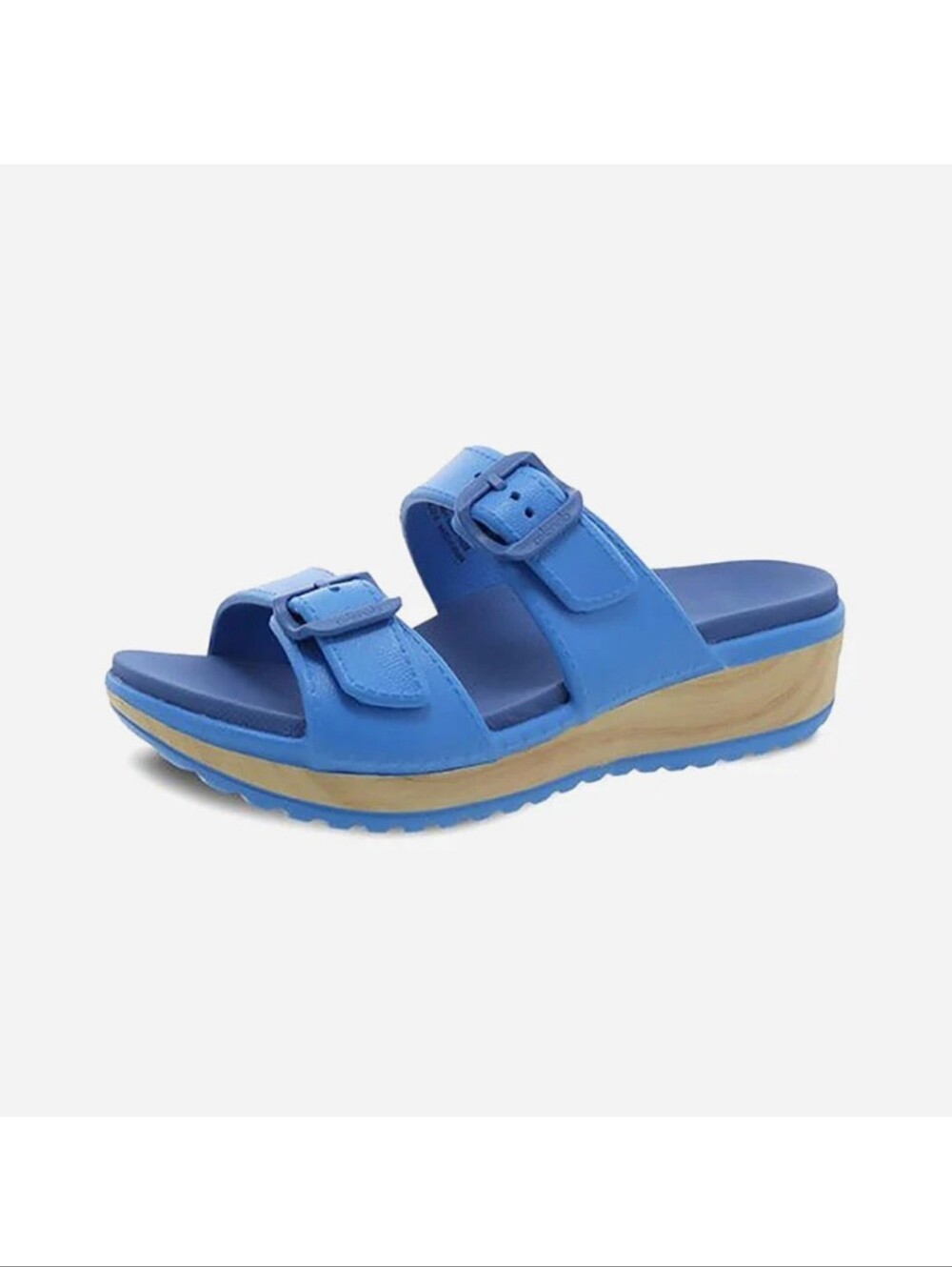 Dansko Kandi Blue Double-Buckle Slide Sandals for Women